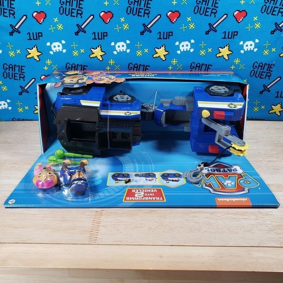 Paw Patrol Chase Split-Second 13" Vehicle 2-in-1 Transforming Police Cruiser - Picture 9 of 12